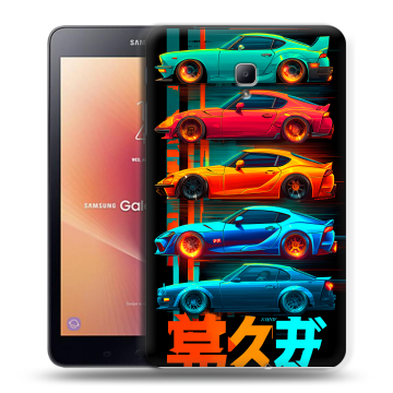 Силиконовый чехол на Samsung Galaxy Tab A 8.0 (2017) с принтом машины тачки