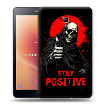 Силиконовый чехол на Samsung Galaxy Tab A 8.0 (2017) с принтом смешной скелет