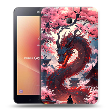 Силиконовый чехол на Samsung Galaxy Tab A 8.0 (2017) с принтом Дракон Японский Силиконовый чехол на Samsung Galaxy Tab A 8.0 (2017) с принтом Дракон Японский