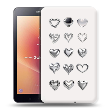 Силиконовый чехол на Samsung Galaxy Tab A 8.0 (2017) с принтом Y2K сердечки