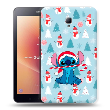 Силиконовый чехол на Samsung Galaxy Tab A 8.0 (2017) с принтом Стич Новый год