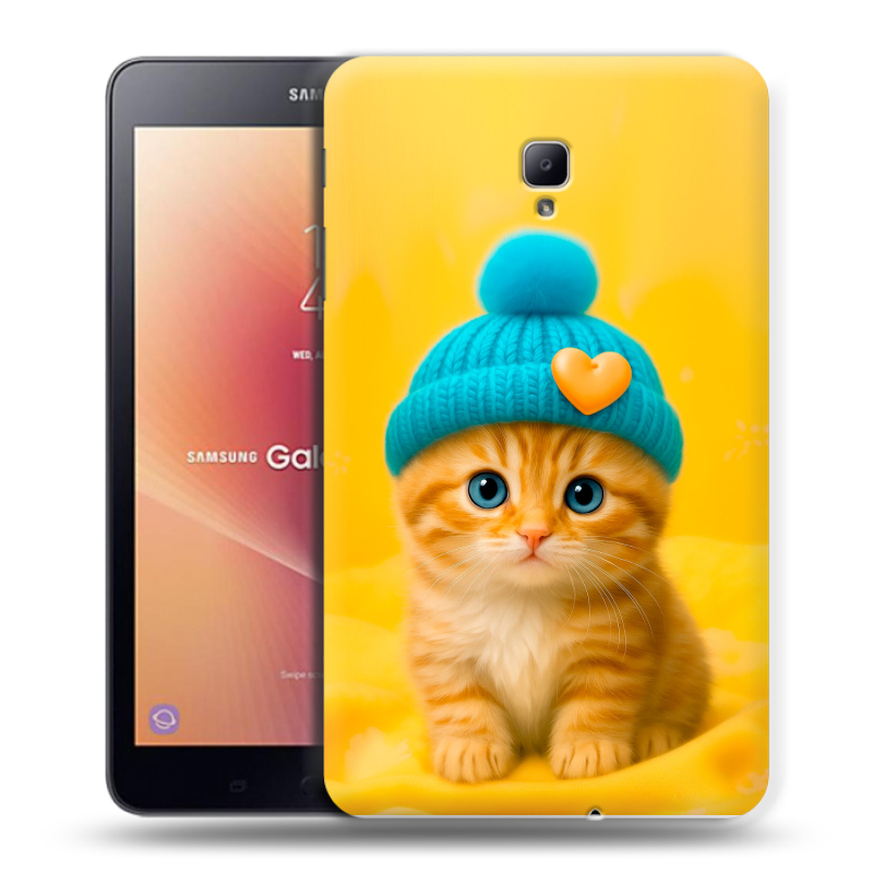 Силиконовый чехол на Samsung Galaxy Tab A 8.0 (2017) с принтом Котенок в шапке Силиконовый чехол на Samsung Galaxy Tab A 8.0 (2017) с принтом Котенок в шапке