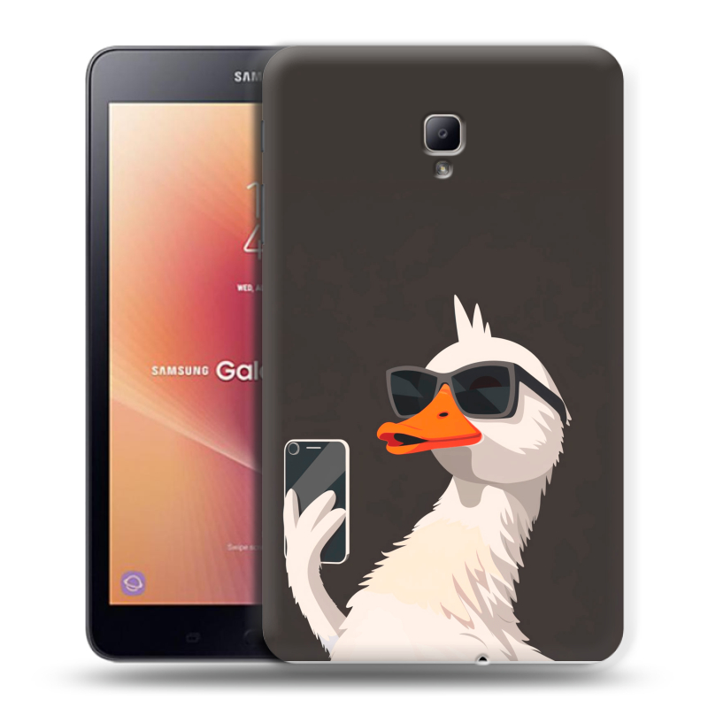 Силиконовый чехол на Samsung Galaxy Tab A 8.0 (2017) с принтом утка в очках Силиконовый чехол на Samsung Galaxy Tab A 8.0 (2017) с принтом утка в очках