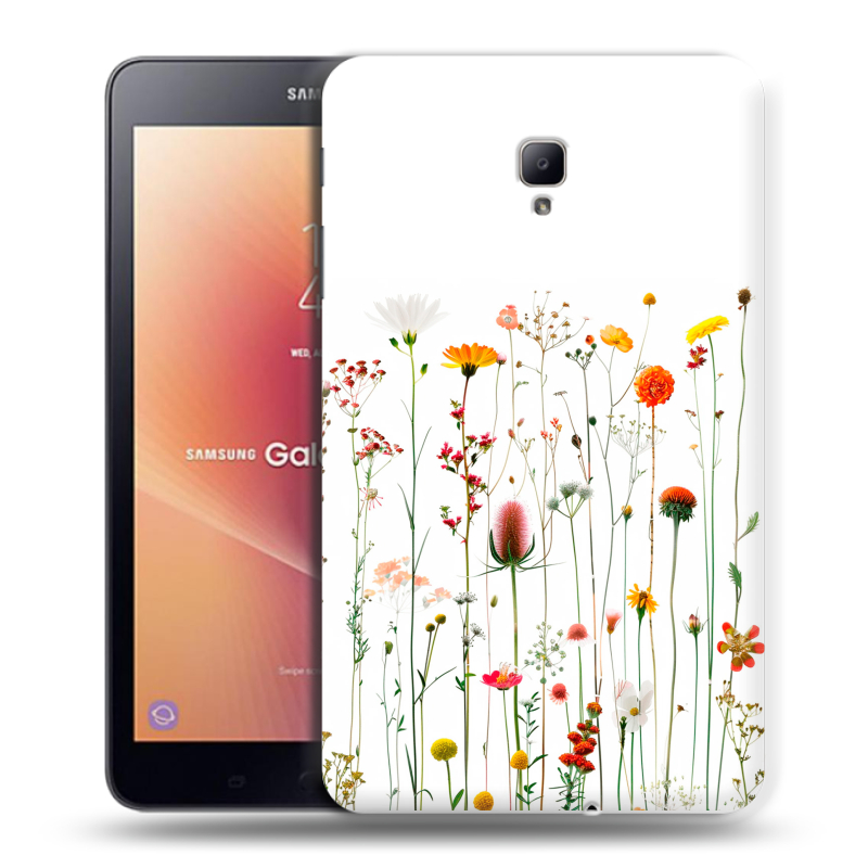 Силиконовый чехол на Samsung Galaxy Tab A 8.0 (2017) с принтом цветы Силиконовый чехол на Samsung Galaxy Tab A 8.0 (2017) с принтом цветы
