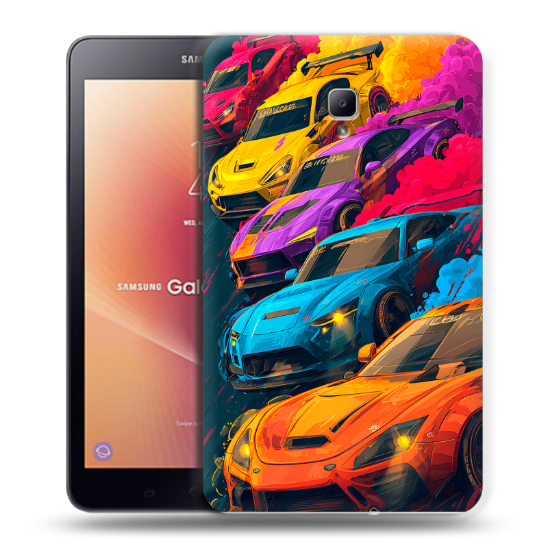 Силиконовый чехол на Samsung Galaxy Tab A 8.0 (2017) с принтом Тачки Силиконовый чехол на Samsung Galaxy Tab A 8.0 (2017) с принтом Тачки