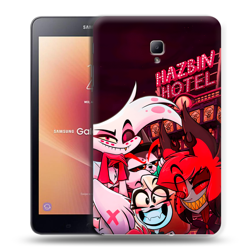 Силиконовый чехол на Samsung Galaxy Tab A 8.0 (2017) с принтом Hazbin Hotel Отель Хазбин Силиконовый чехол на Samsung Galaxy Tab A 8.0 (2017) с принтом Hazbin Hotel Отель Хазбин