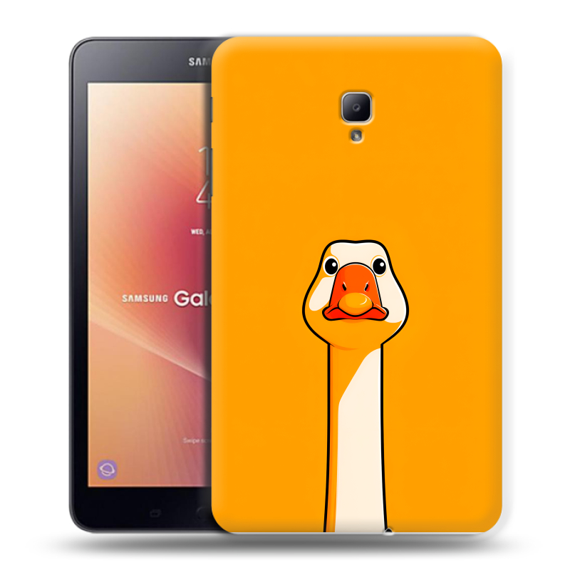 Силиконовый чехол на Samsung Galaxy Tab A 8.0 (2017) с принтом Смешная утка Силиконовый чехол на Samsung Galaxy Tab A 8.0 (2017) с принтом Смешная утка