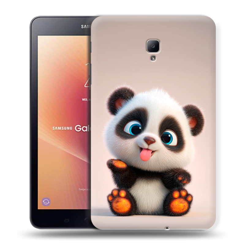 Силиконовый чехол на Samsung Galaxy Tab A 8.0 (2017) с принтом милая панда Силиконовый чехол на Samsung Galaxy Tab A 8.0 (2017) с принтом милая панда