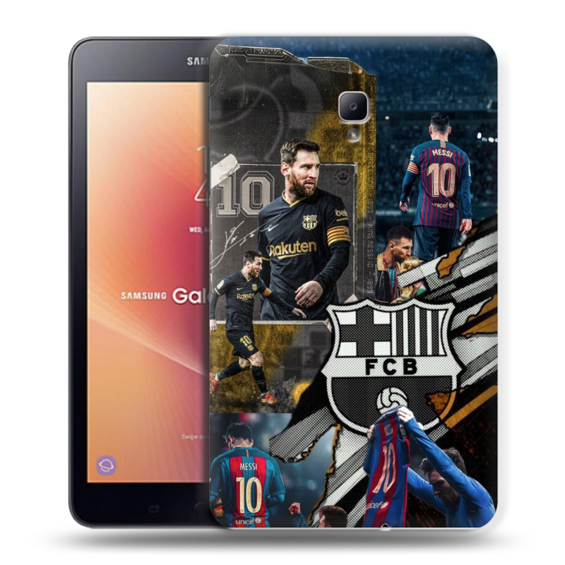 Силиконовый чехол на Samsung Galaxy Tab A 8.0 (2017) с принтом Messi Barcelona Силиконовый чехол на Samsung Galaxy Tab A 8.0 (2017) с принтом Messi Barcelona