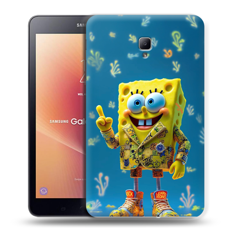 Силиконовый чехол на Samsung Galaxy Tab A 8.0 (2017) с принтом Спанч боб Спанчбоб Силиконовый чехол на Samsung Galaxy Tab A 8.0 (2017) с принтом Спанч боб Спанчбоб