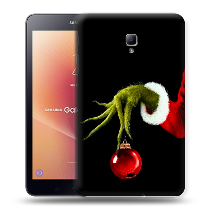 Силиконовый чехол на Samsung Galaxy Tab A 8.0 (2017) с принтом Новый год Гринч Силиконовый чехол на Samsung Galaxy Tab A 8.0 (2017) с принтом Новый год Гринч