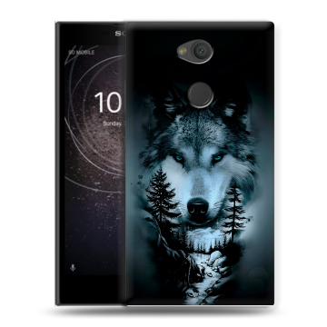 Пластиковый чехол на Sony Xperia L2 с принтом Лесной волк