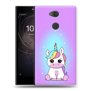 Пластиковый чехол на Sony Xperia L2 с принтом Единорог