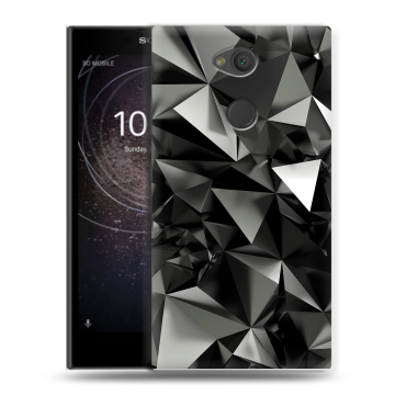 Пластиковый чехол на Sony Xperia L2 с принтом Черные кристаллы
