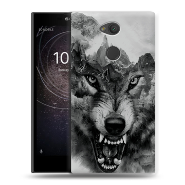 Пластиковый чехол на Sony Xperia L2 с принтом Волк