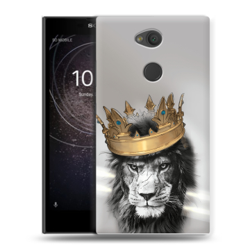 Пластиковый чехол на Sony Xperia L2 с принтом Лев с короной