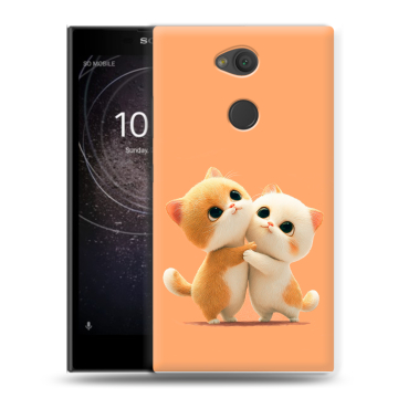 Пластиковый чехол на Sony Xperia L2 с принтом Милые котики Пластиковый чехол на Sony Xperia L2 с принтом Милые котики