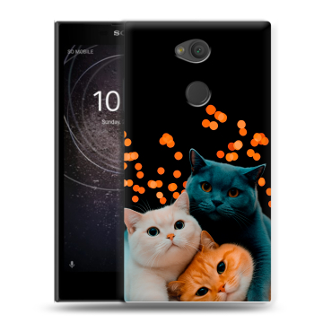 Пластиковый чехол на Sony Xperia L2 с принтом Кошки