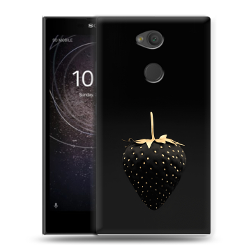 Пластиковый чехол на Sony Xperia L2 с принтом Черная клубника