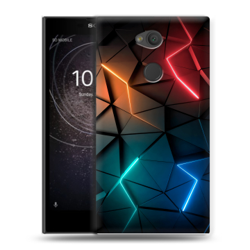 Пластиковый чехол на Sony Xperia L2 с принтом Абстракция неон Пластиковый чехол на Sony Xperia L2 с принтом Абстракция неон