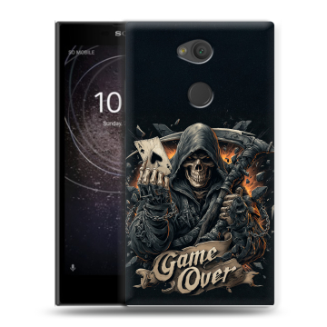Пластиковый чехол на Sony Xperia L2 с принтом Скелет карты Пластиковый чехол на Sony Xperia L2 с принтом Скелет карты
