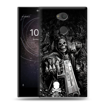 Пластиковый чехол на Sony Xperia L2 с принтом Скелет Пластиковый чехол на Sony Xperia L2 с принтом Скелет
