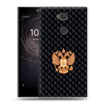 Пластиковый чехол на Sony Xperia L2 с принтом Герб России принт