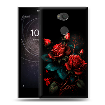 Пластиковый чехол на Sony Xperia L2 с принтом Розы красные