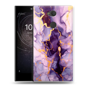 Пластиковый чехол на Sony Xperia L2 с принтом Мрамор