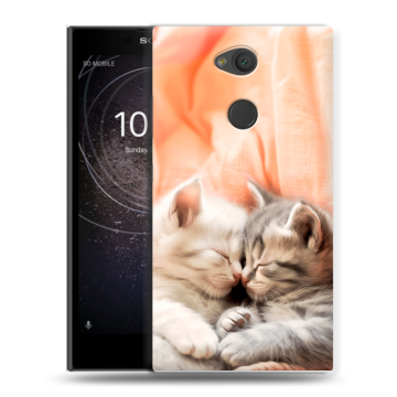 Пластиковый чехол на Sony Xperia L2 с принтом Котята Пластиковый чехол на Sony Xperia L2 с принтом Котята
