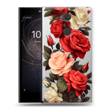 Пластиковый чехол на Sony Xperia L2 с принтом Розы Пластиковый чехол на Sony Xperia L2 с принтом Розы