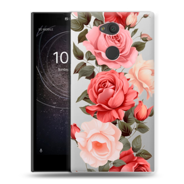 Пластиковый чехол на Sony Xperia L2 с принтом Розы Пластиковый чехол на Sony Xperia L2 с принтом Розы