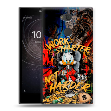 Пластиковый чехол на Sony Xperia L2 с принтом Дональд Дак Деньги