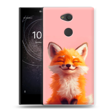 Пластиковый чехол на Sony Xperia L2 с принтом милая лиса