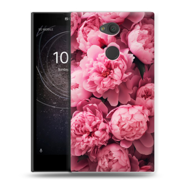 Пластиковый чехол на Sony Xperia L2 с принтом цветы пионы Пластиковый чехол на Sony Xperia L2 с принтом цветы пионы