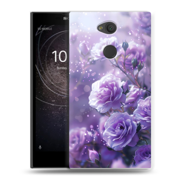 Пластиковый чехол на Sony Xperia L2 с принтом Розы цветы Пластиковый чехол на Sony Xperia L2 с принтом Розы цветы