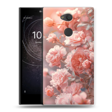Пластиковый чехол на Sony Xperia L2 с принтом Розовые розы Пластиковый чехол на Sony Xperia L2 с принтом Розовые розы