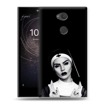 Пластиковый чехол на Sony Xperia L2 с принтом монашка Пластиковый чехол на Sony Xperia L2 с принтом монашка
