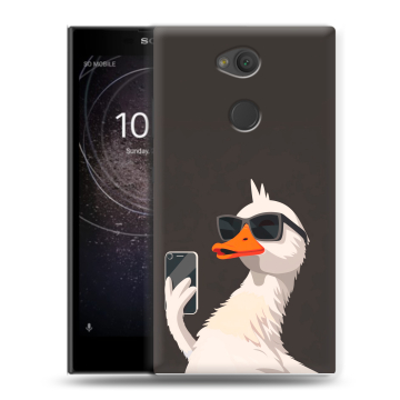 Пластиковый чехол на Sony Xperia L2 с принтом утка в очках Пластиковый чехол на Sony Xperia L2 с принтом утка в очках