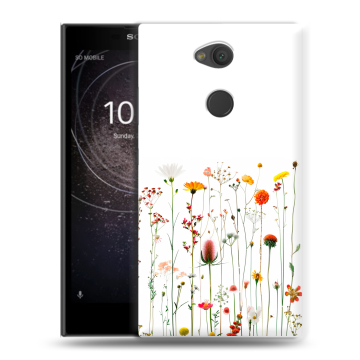 Пластиковый чехол на Sony Xperia L2 с принтом цветы Пластиковый чехол на Sony Xperia L2 с принтом цветы