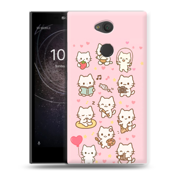 Пластиковый чехол на Sony Xperia L2 с принтом Hello Kitty Хелоу Кити Пластиковый чехол на Sony Xperia L2 с принтом Hello Kitty Хелоу Кити