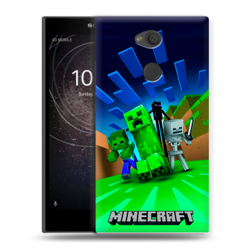 Пластиковый чехол на Sony Xperia L2 с принтом Майнкрафт Пластиковый чехол на Sony Xperia L2 с принтом Майнкрафт