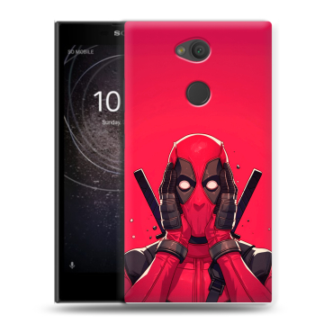 Пластиковый чехол на Sony Xperia L2 с принтом Дедпул Deadpool Пластиковый чехол на Sony Xperia L2 с принтом Дедпул Deadpool