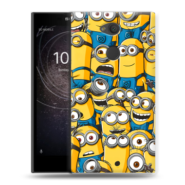 Пластиковый чехол на Sony Xperia L2 с принтом Миньоны