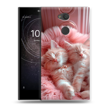 Пластиковый чехол на Sony Xperia L2 с принтом котята котики Пластиковый чехол на Sony Xperia L2 с принтом котята котики