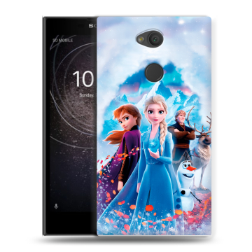 Пластиковый чехол на Sony Xperia L2 с принтом Холодное сердце Frozen
