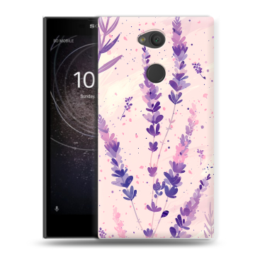 Пластиковый чехол на Sony Xperia L2 с принтом цветы лаванда