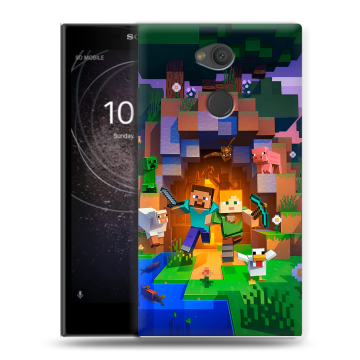 Пластиковый чехол на Sony Xperia L2 с принтом Майнкрафт Minecraft Пластиковый чехол на Sony Xperia L2 с принтом Майнкрафт Minecraft