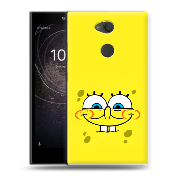 Пластиковый чехол на Sony Xperia L2 с принтом спанчбоб спанч боб