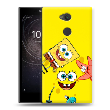 Пластиковый чехол на Sony Xperia L2 с принтом Спанч боб Спанчбоб Пластиковый чехол на Sony Xperia L2 с принтом Спанч боб Спанчбоб